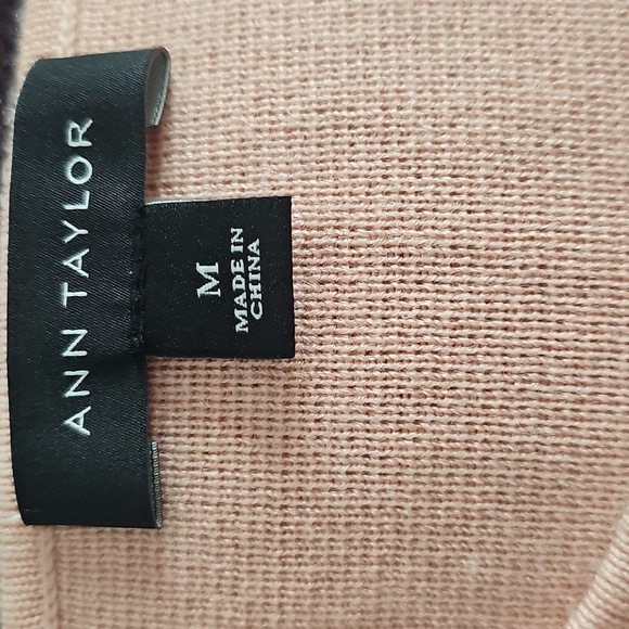 Ann Taylor Pink Embellished Crew Neck Sweater - Picture 5 of 6